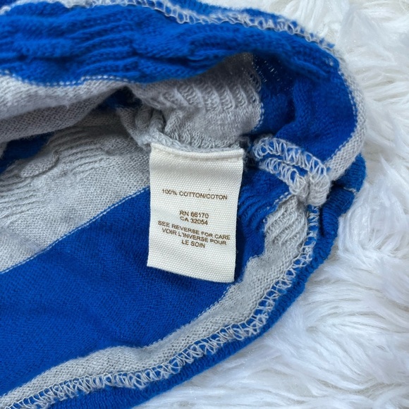 Free People | Blue & Gray Striped Ruched Cardigan - Picture 7 of 11